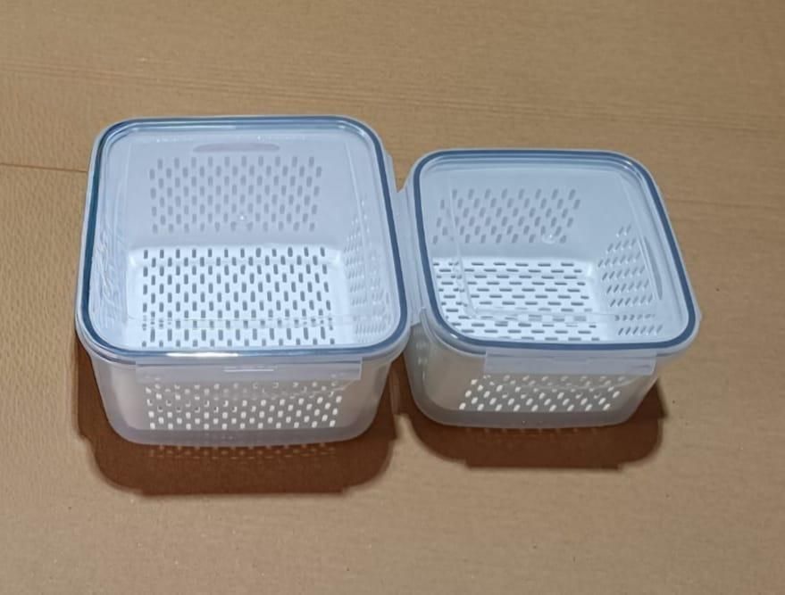 "Airtight Kitchen Food Storage Containers – Pack of 2 for Fresh, Organized Storage"