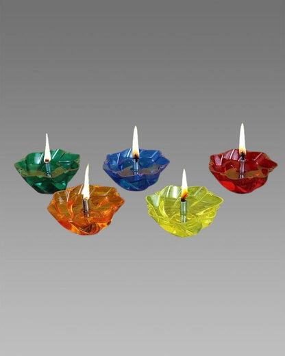 “Shine Brighter with 3D Reusable Reflective Shadow Colourful Diya (Pack of 4/12/24)