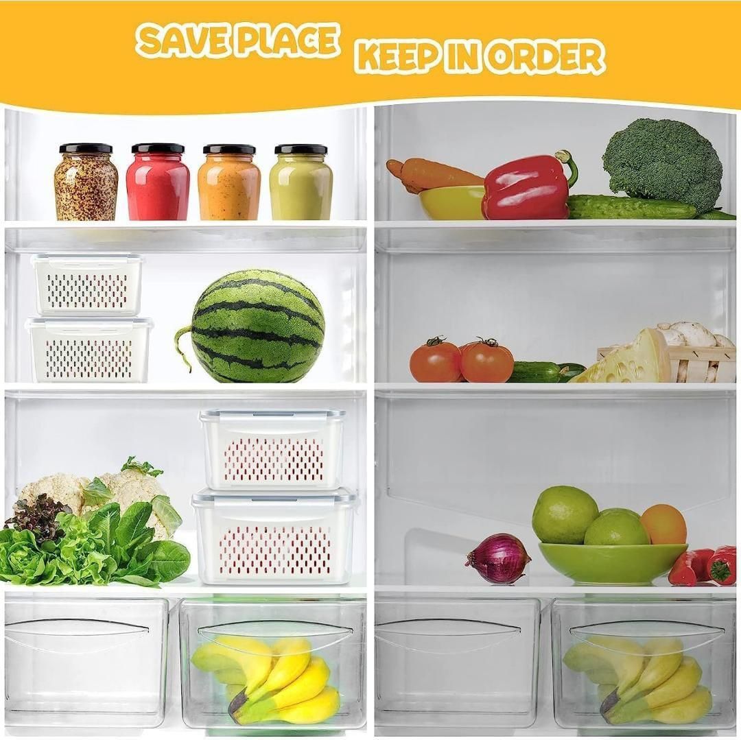"Airtight Kitchen Food Storage Containers – Pack of 2 for Fresh, Organized Storage"