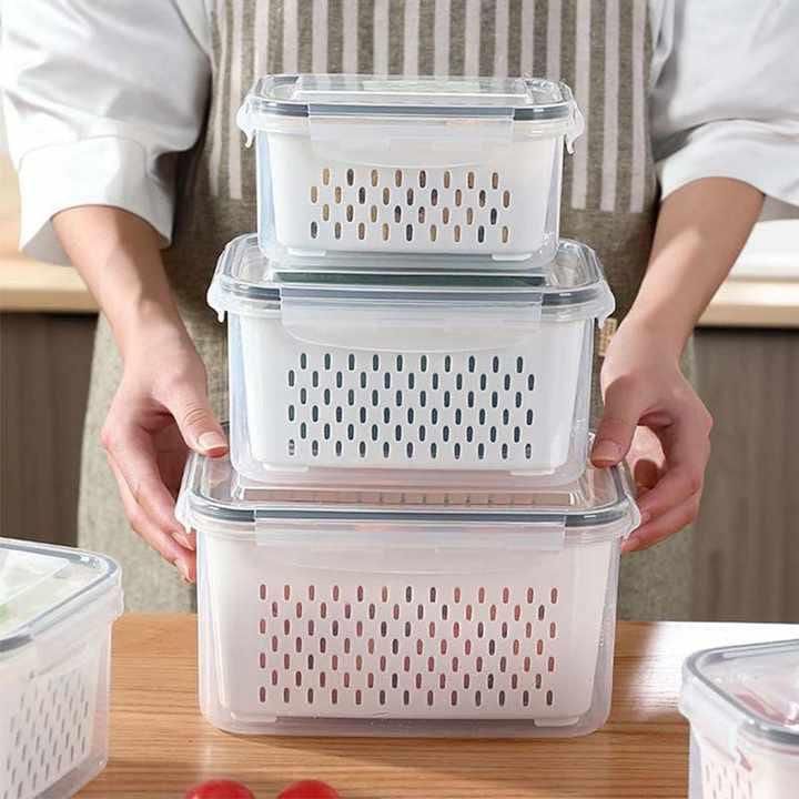 "Airtight Kitchen Food Storage Containers – Pack of 2 for Fresh, Organized Storage"