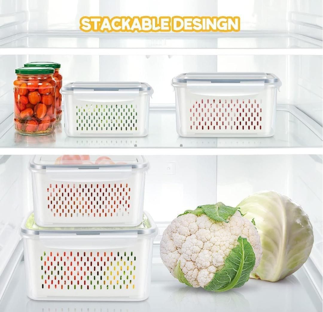 "Airtight Kitchen Food Storage Containers – Pack of 2 for Fresh, Organized Storage"