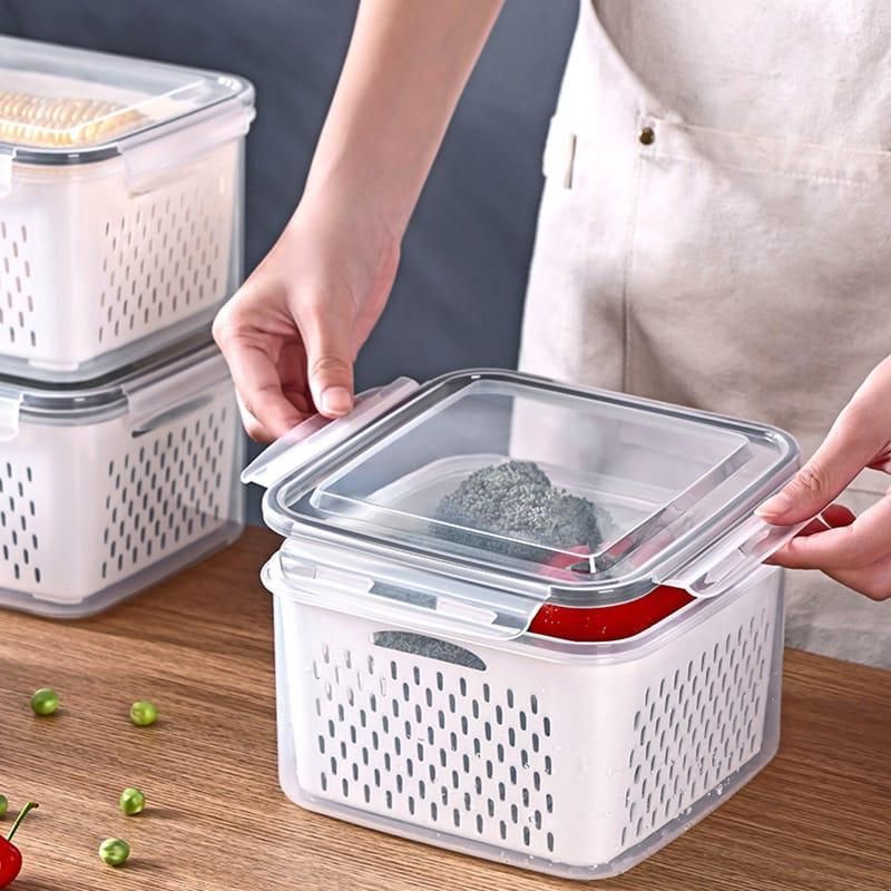 "Airtight Kitchen Food Storage Containers – Pack of 2 for Fresh, Organized Storage"